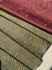 Olive Green Silk Moiré Fabric – 50/50 Silk Cotton Blend | Ottoman-Inspired Textile
