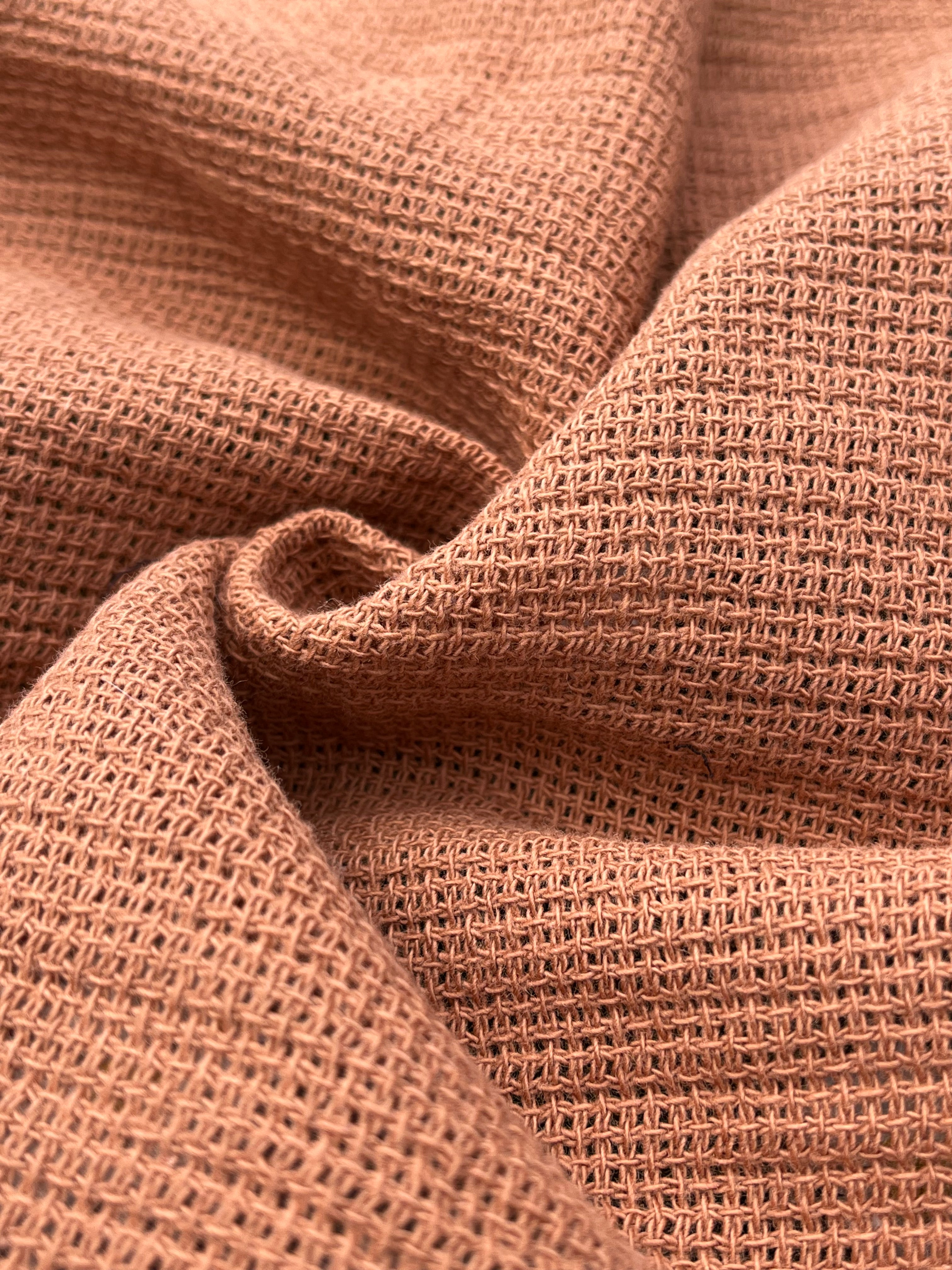 Organic Cotton Washed Softened Etamine Fabric.