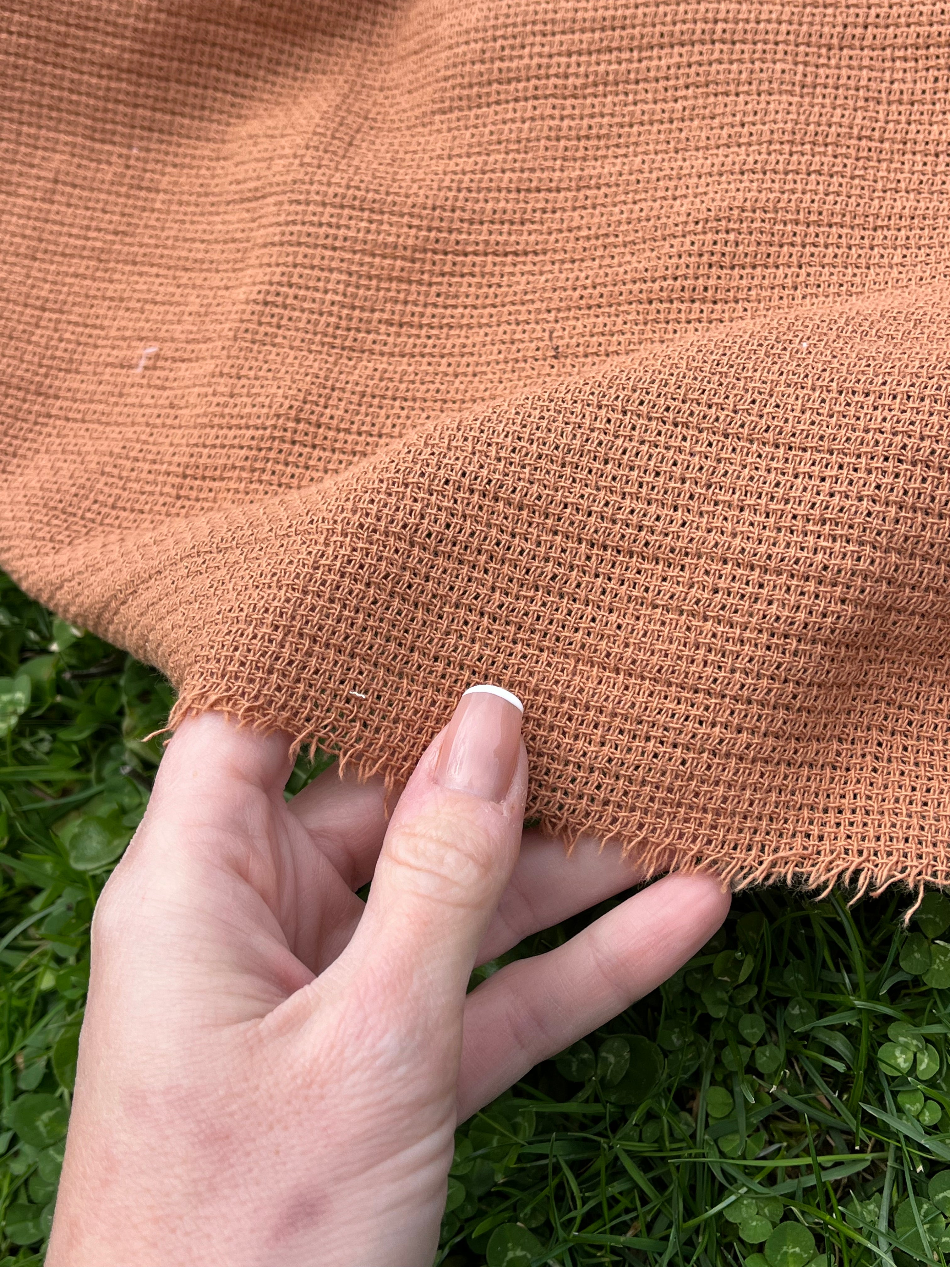 Organic Cotton Washed Softened Etamine Fabric.