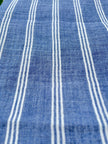 Muslin Fabric By The Yard - Blue White Stripes - Undyed Natural Option