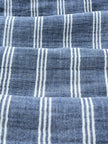 Muslin Fabric By The Yard - Blue White Stripes - Undyed Natural Option