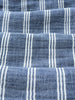 Muslin Fabric By The Yard - Blue White Stripes - Undyed Natural Option