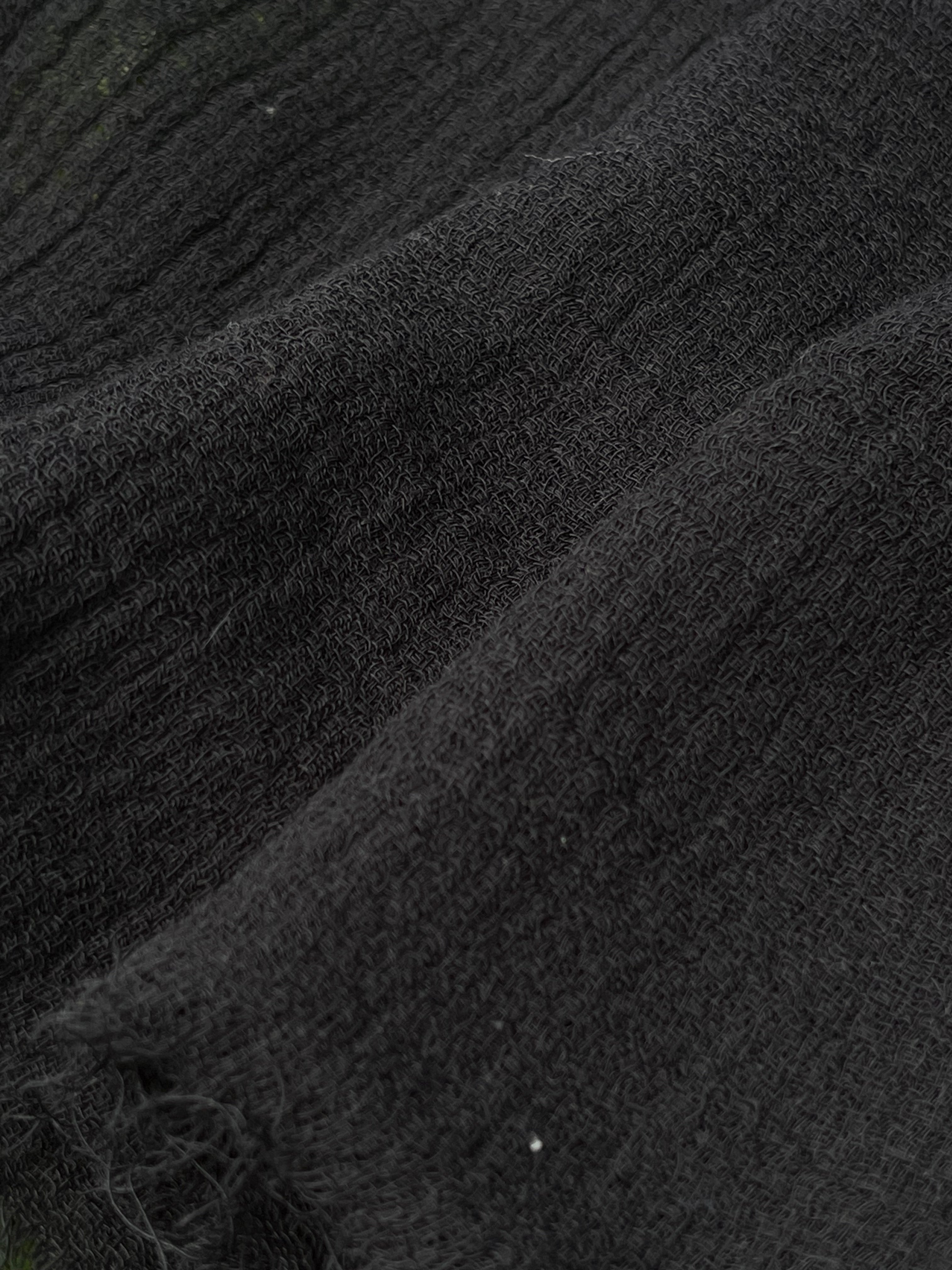 Gauze Organic Cotton, Cheesecloth Fabric By The Yard. Black - Undyed.