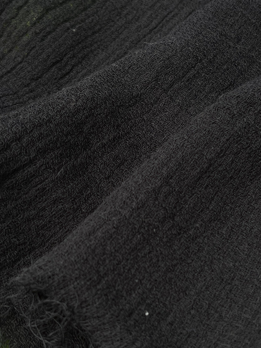 Hollow Mesh Organik Pamuklu Kumaş, Bej Beyaz Balıksırtı Desenli Şeffaf Kırışık Şeffaf Pamuklu Kumaş