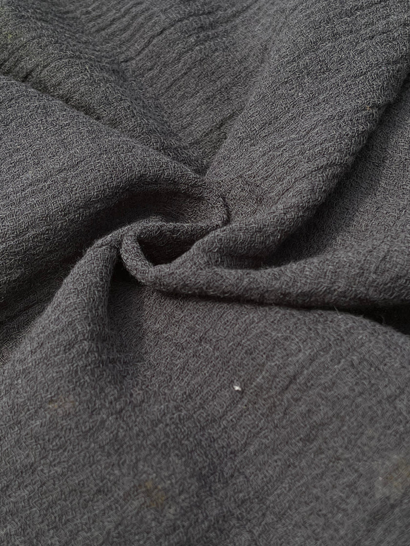 Hollow Mesh Organik Pamuklu Kumaş, Bej Beyaz Balıksırtı Desenli Şeffaf Kırışık Şeffaf Pamuklu Kumaş