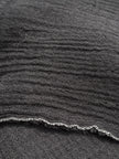 Gauze Organic Cotton, Cheesecloth Fabric By The Yard. Black - Undyed.