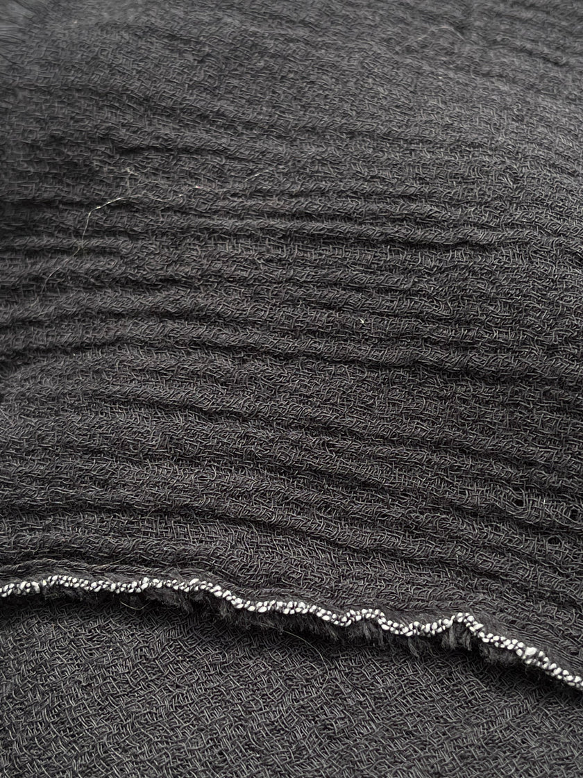 Hollow Mesh Organik Pamuklu Kumaş, Bej Beyaz Balıksırtı Desenli Şeffaf Kırışık Şeffaf Pamuklu Kumaş