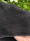 Gauze Organic Cotton, Cheesecloth Fabric By The Yard. Black - Undyed.