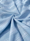 Cotton Light Weight Blue Yarn Dyed Fabric With Pin Stripes.