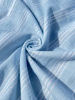 Cotton Light Weight Blue Yarn Dyed Fabric With Pin Stripes.