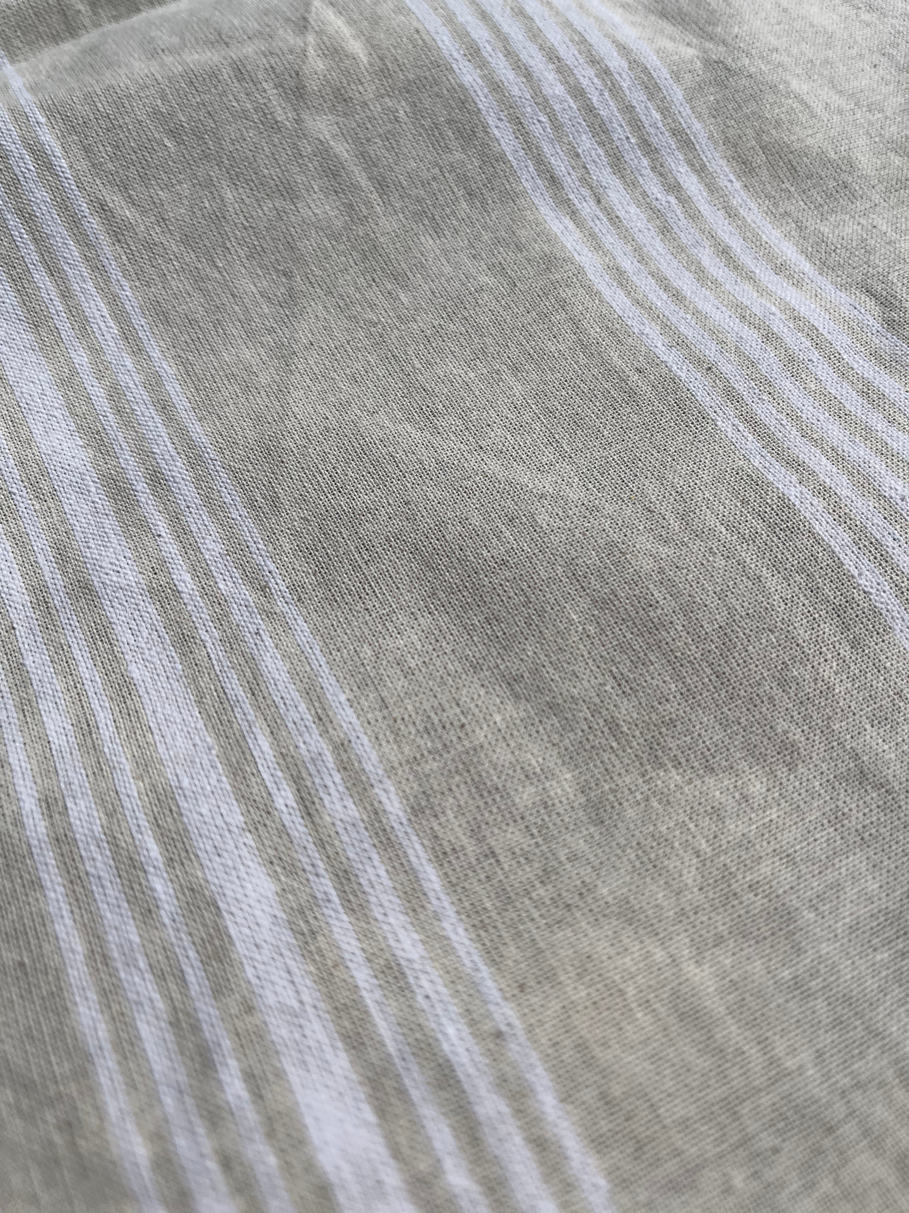 Soft Fluid Wide Striped Mid Weight Softened Linen Cotton Fabric By The Yard
