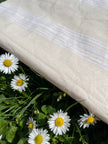 Soft Fluid Wide Striped Mid Weight Softened Linen Cotton Fabric By The Yard