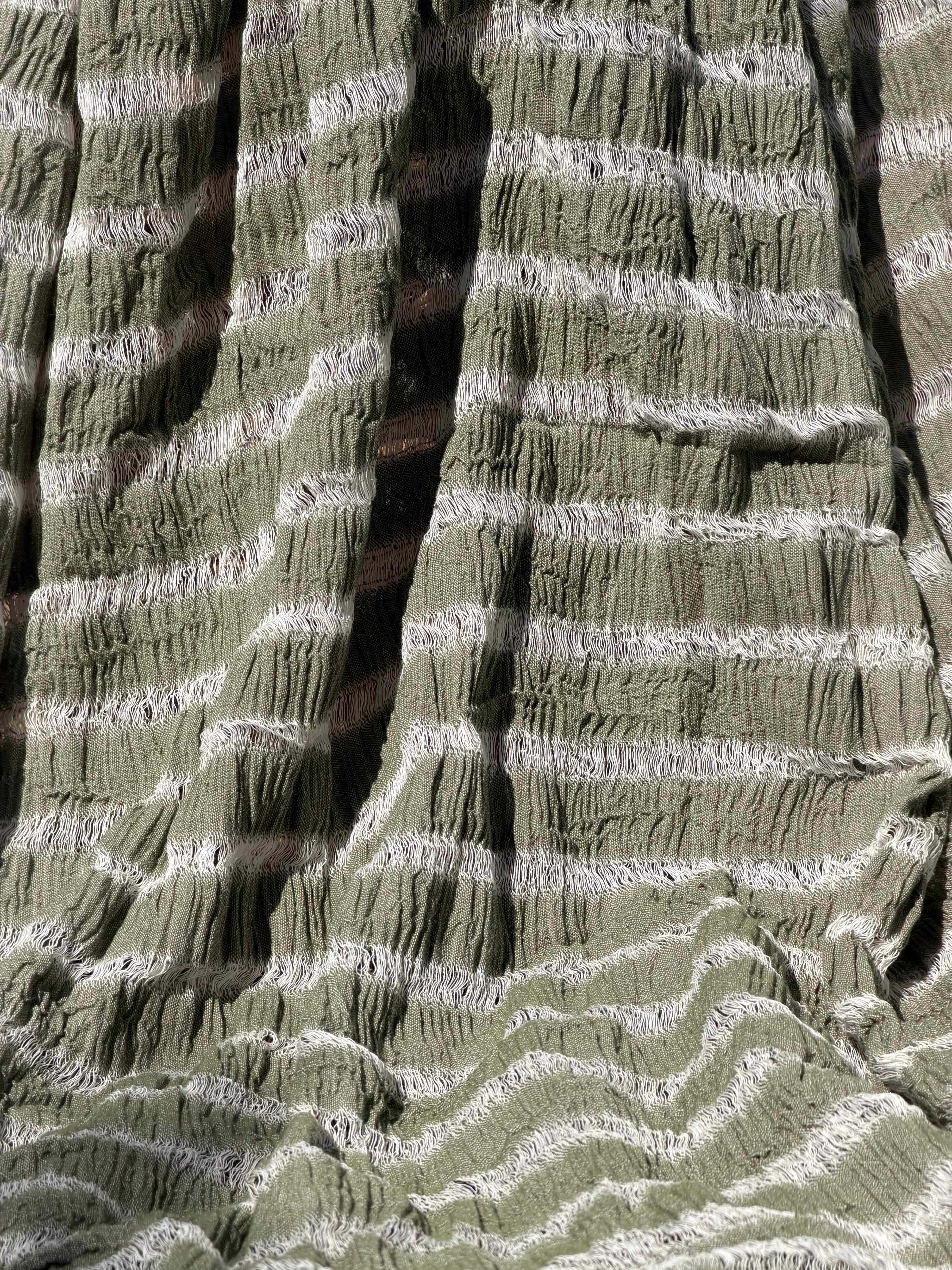 Premium Handwoven Loose Weave Crinkle Cotton Fabric | Resort Wear Textile