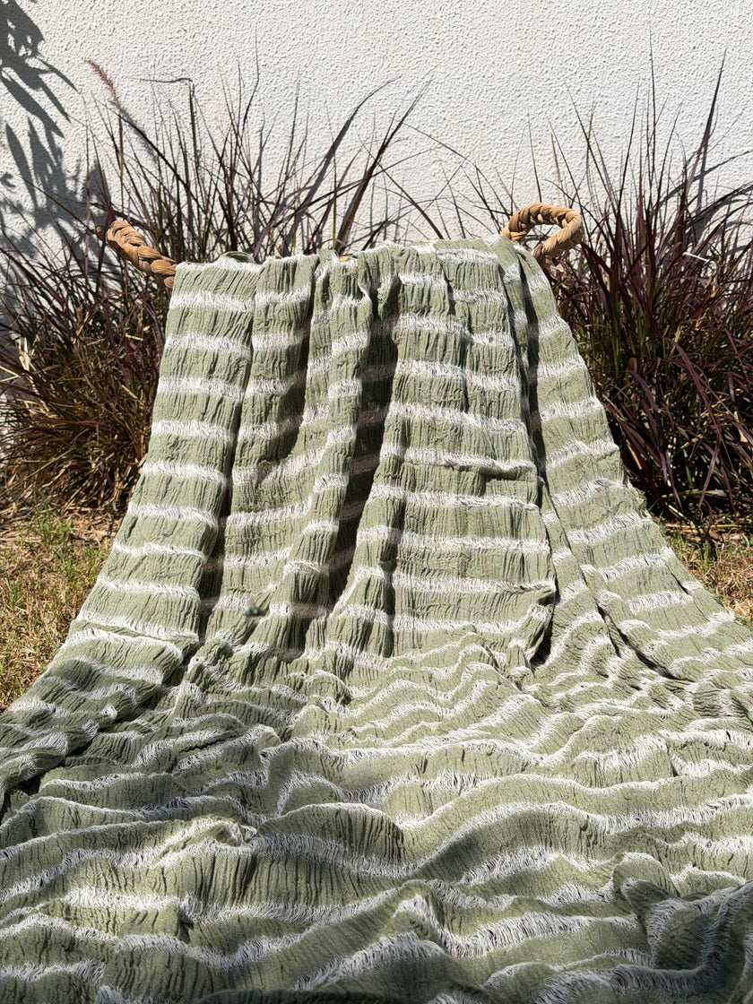 Premium Handwoven Loose Weave Crinkle Cotton Fabric | Resort Wear Textile
