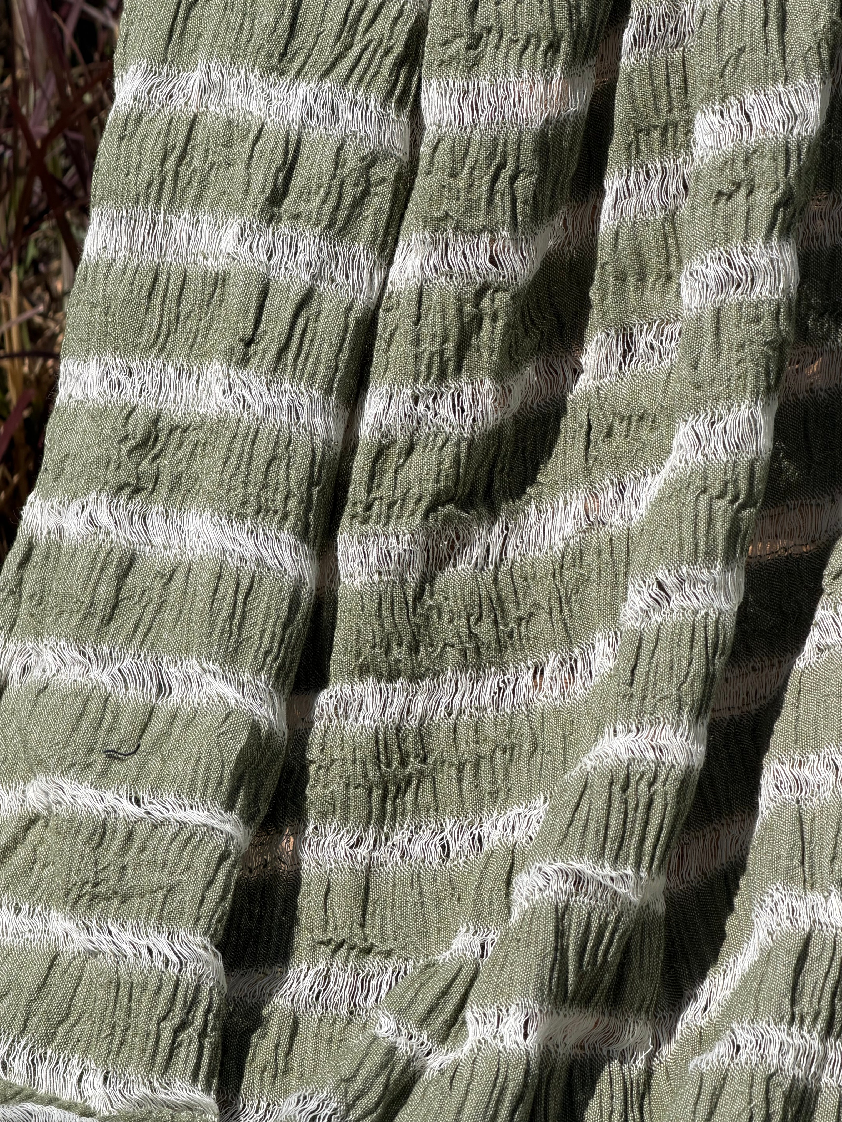 Premium Handwoven Loose Weave Crinkle Cotton Fabric | Resort Wear Textile