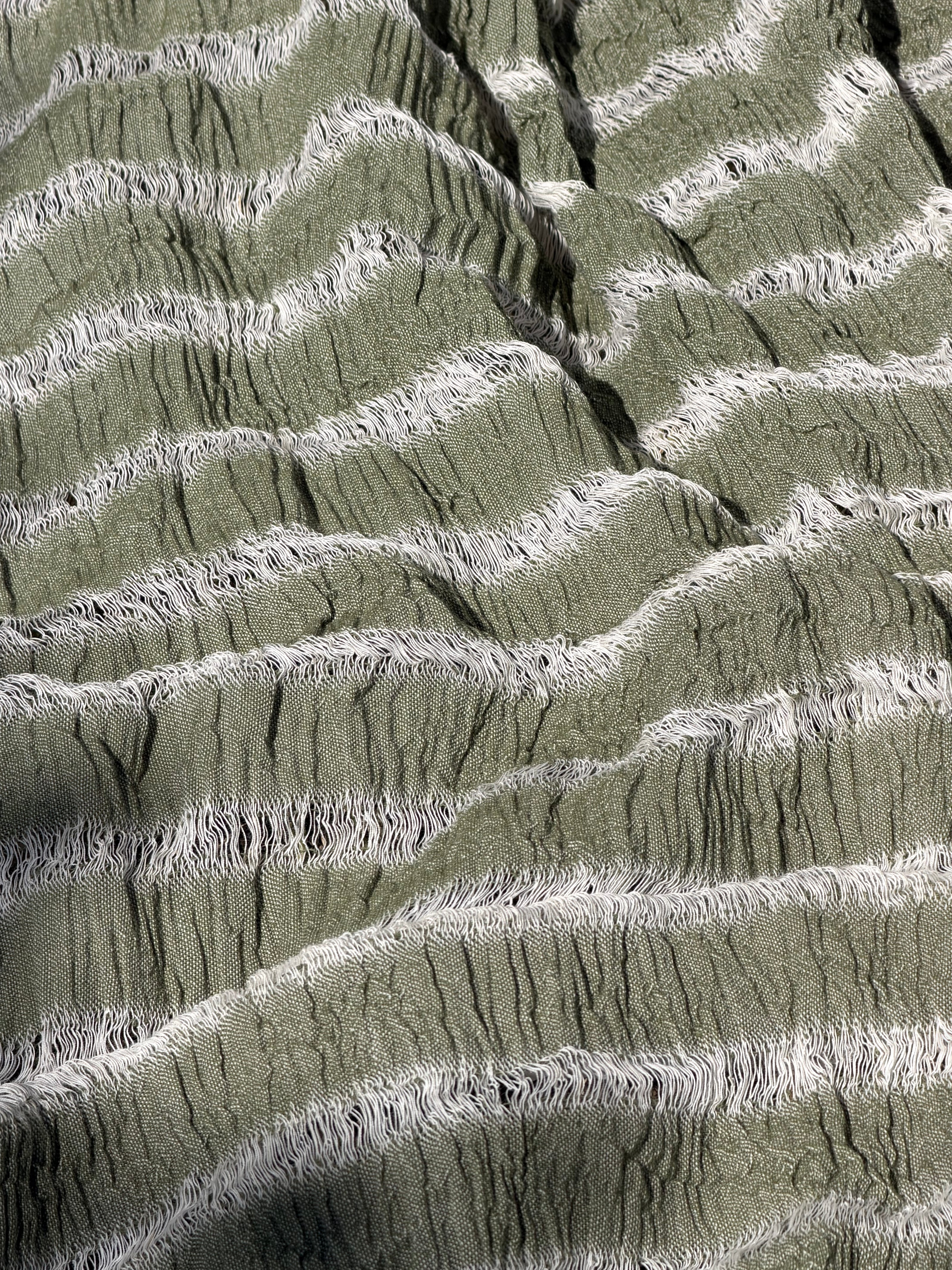 Premium Handwoven Loose Weave Crinkle Cotton Fabric | Resort Wear Textile