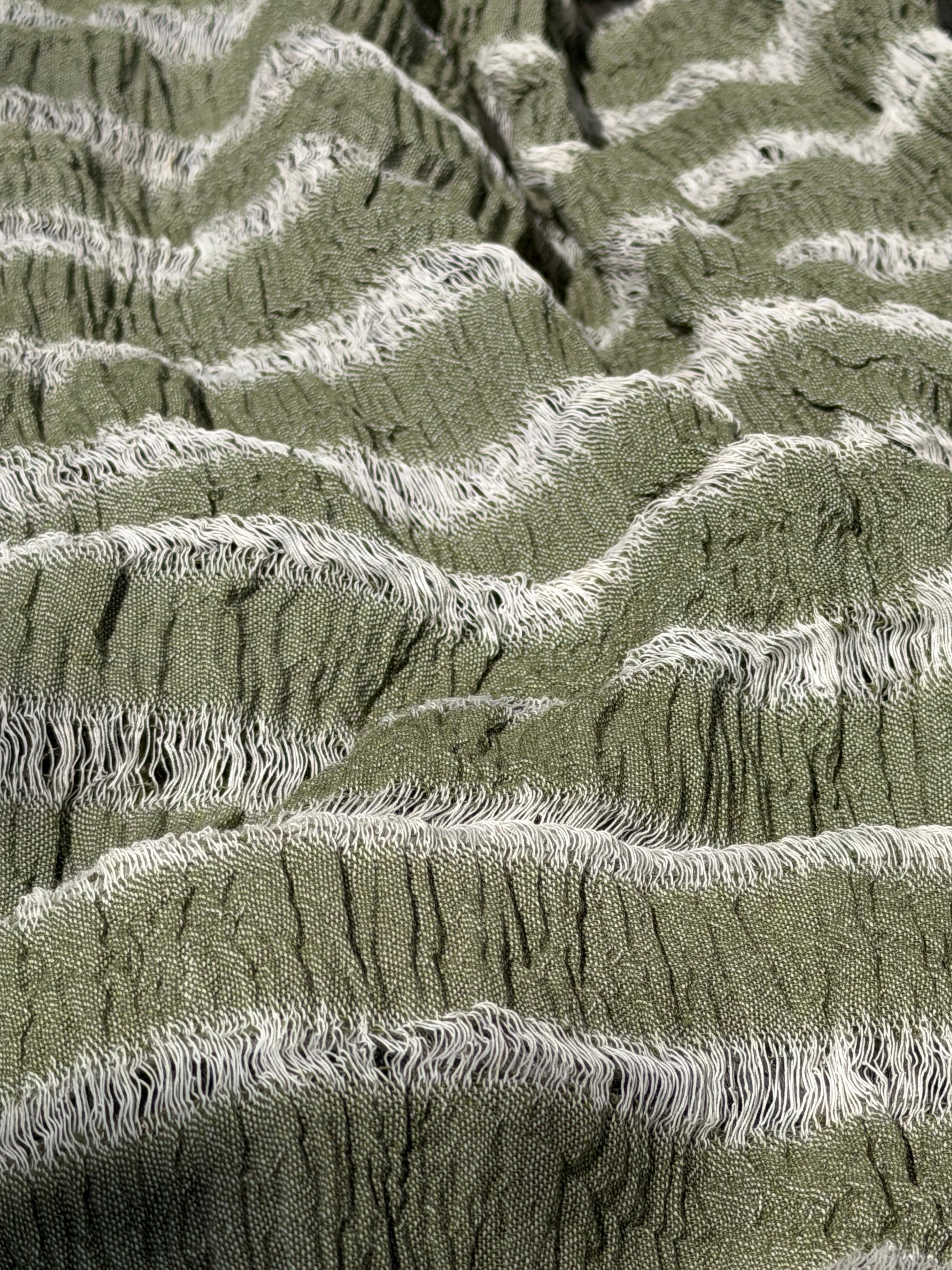 Premium Handwoven Loose Weave Crinkle Cotton Fabric | Resort Wear Textile
