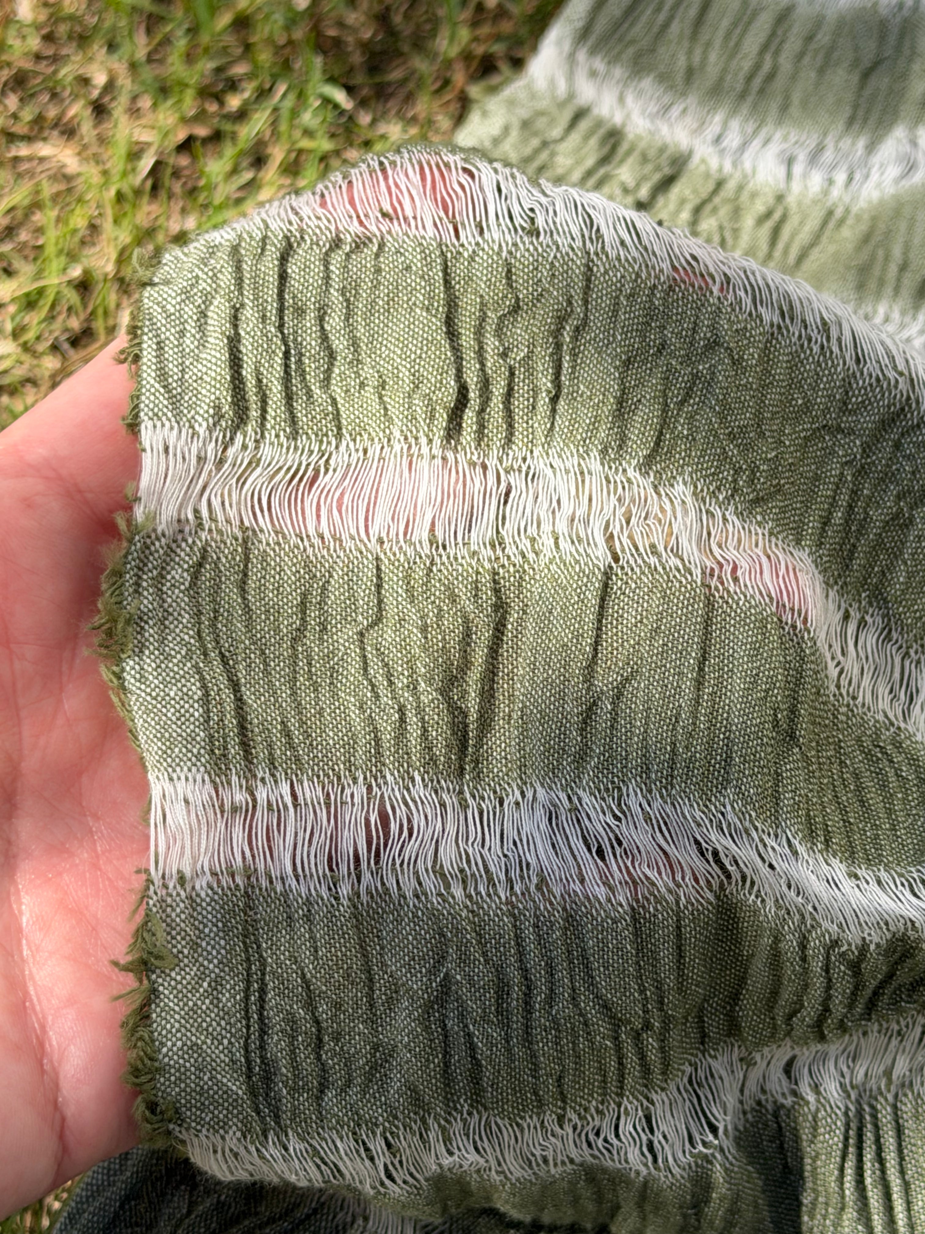 Premium Handwoven Loose Weave Crinkle Cotton Fabric | Resort Wear Textile