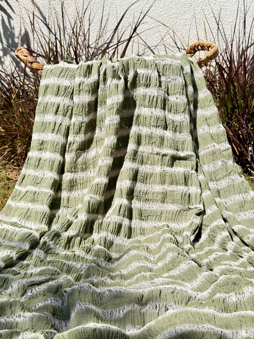 Premium Handwoven Loose Weave Crinkle Cotton Fabric | Resort Wear Textile
