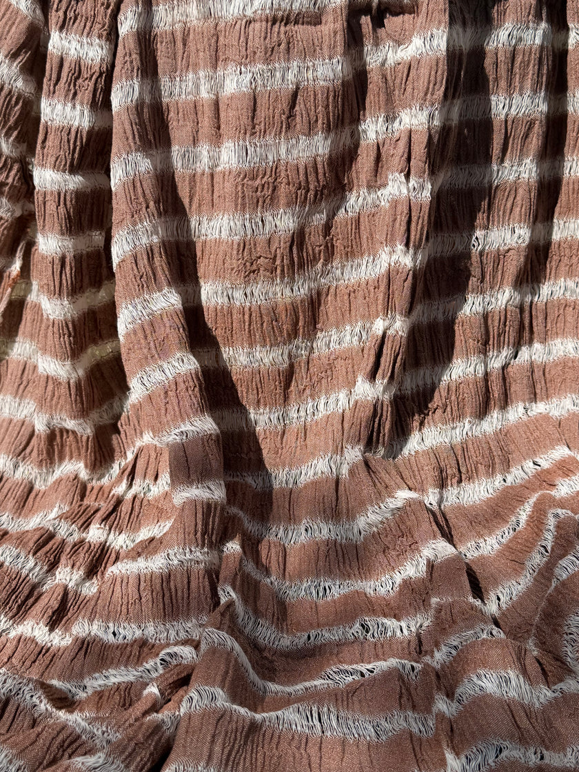 Premium Handwoven Loose Weave Crinkle Cotton Fabric | Resort Wear Textile