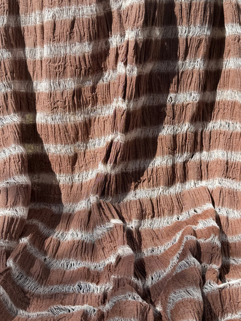 Premium Handwoven Loose Weave Crinkle Cotton Fabric | Resort Wear Textile
