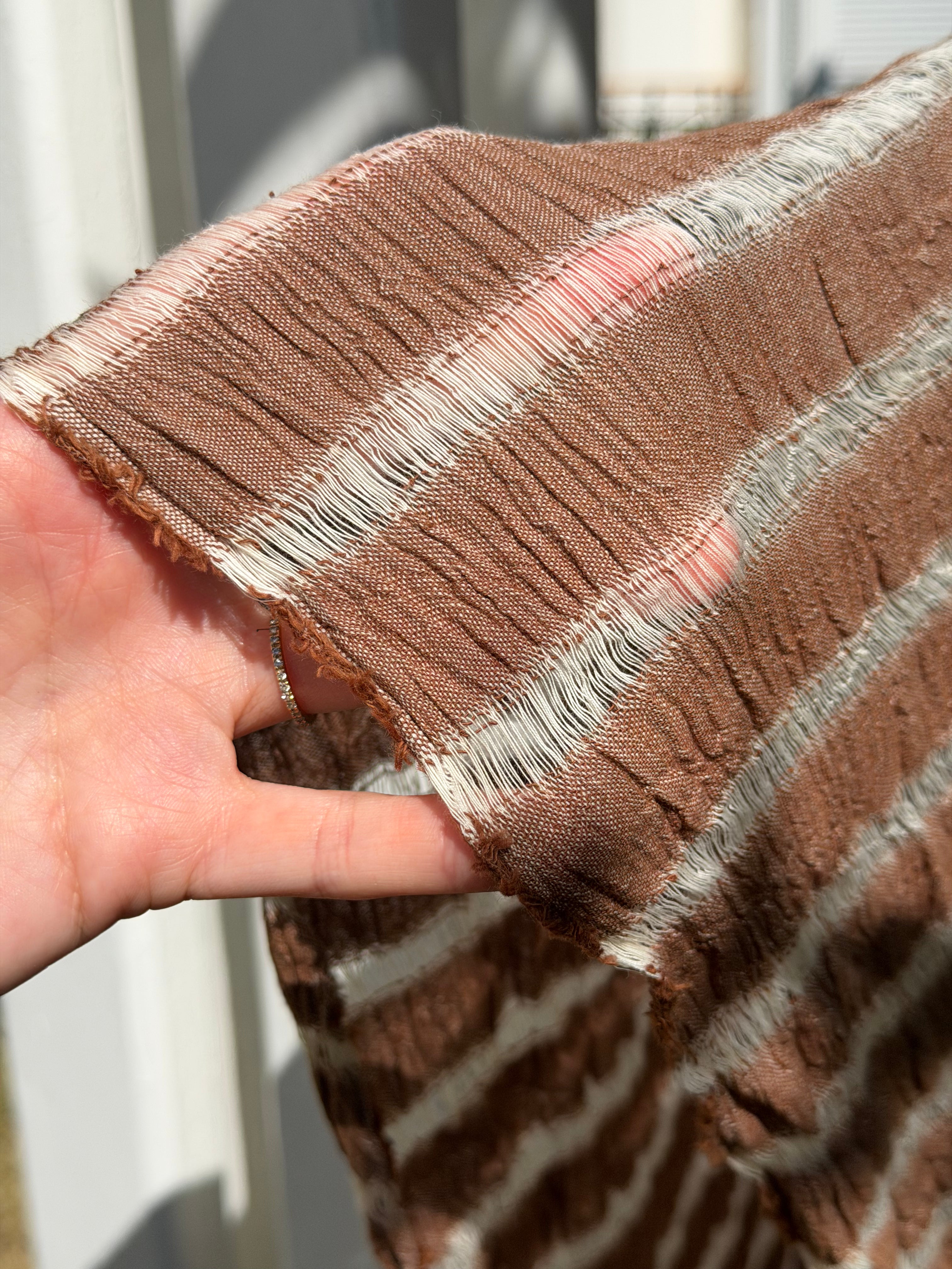 Premium Handwoven Loose Weave Crinkle Cotton Fabric | Resort Wear Textile