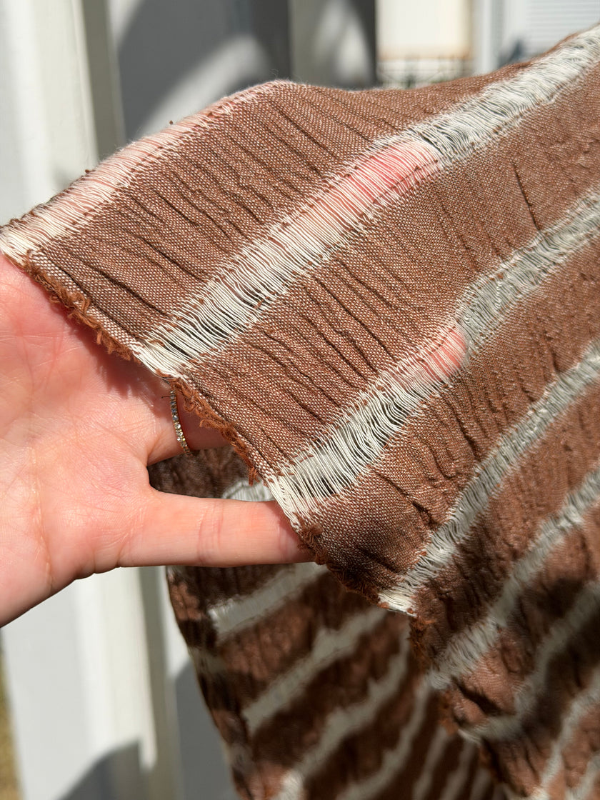 Premium Handwoven Loose Weave Crinkle Cotton Fabric | Resort Wear Textile