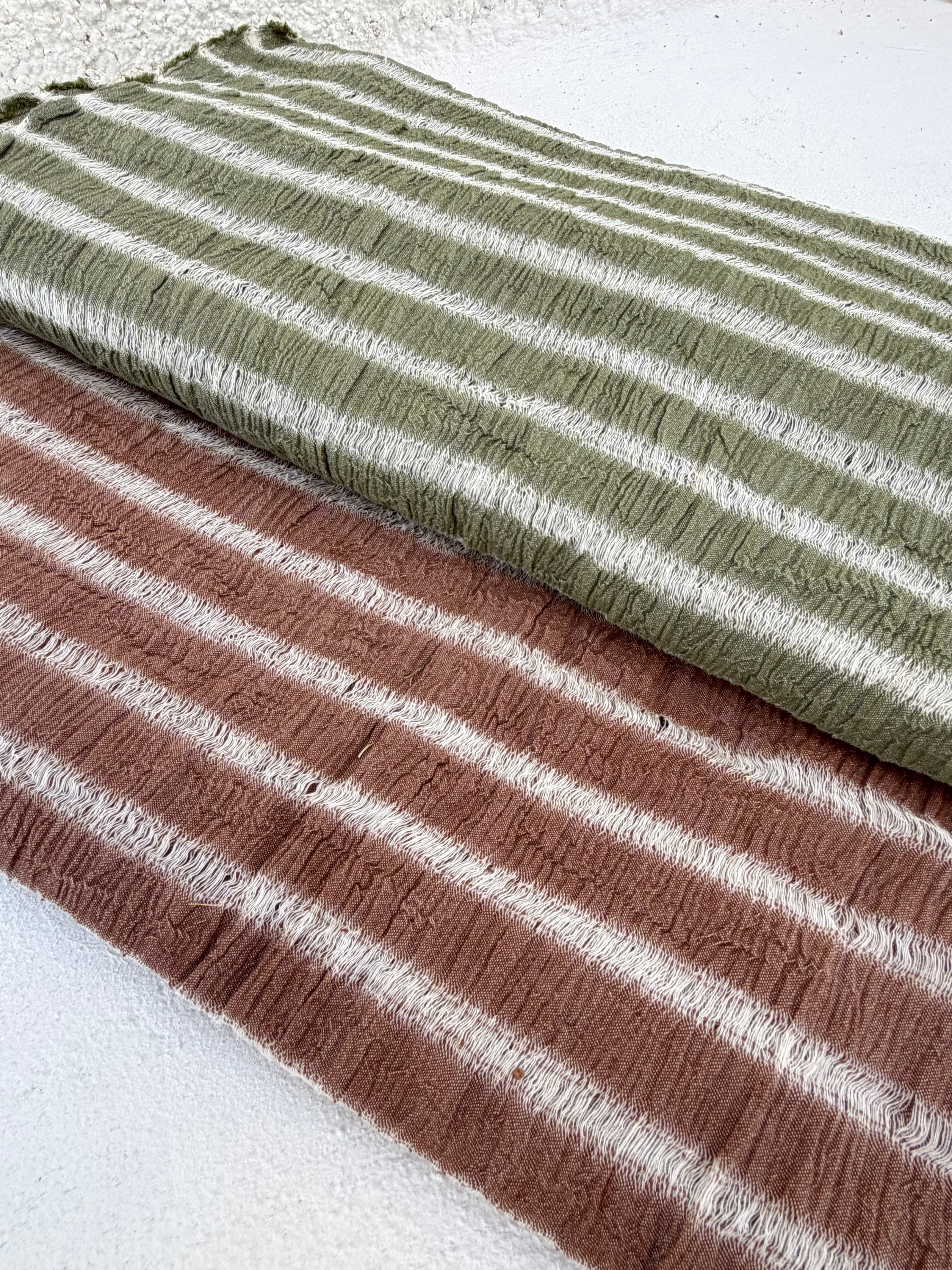 Premium Handwoven Loose Weave Crinkle Cotton Fabric | Resort Wear Textile