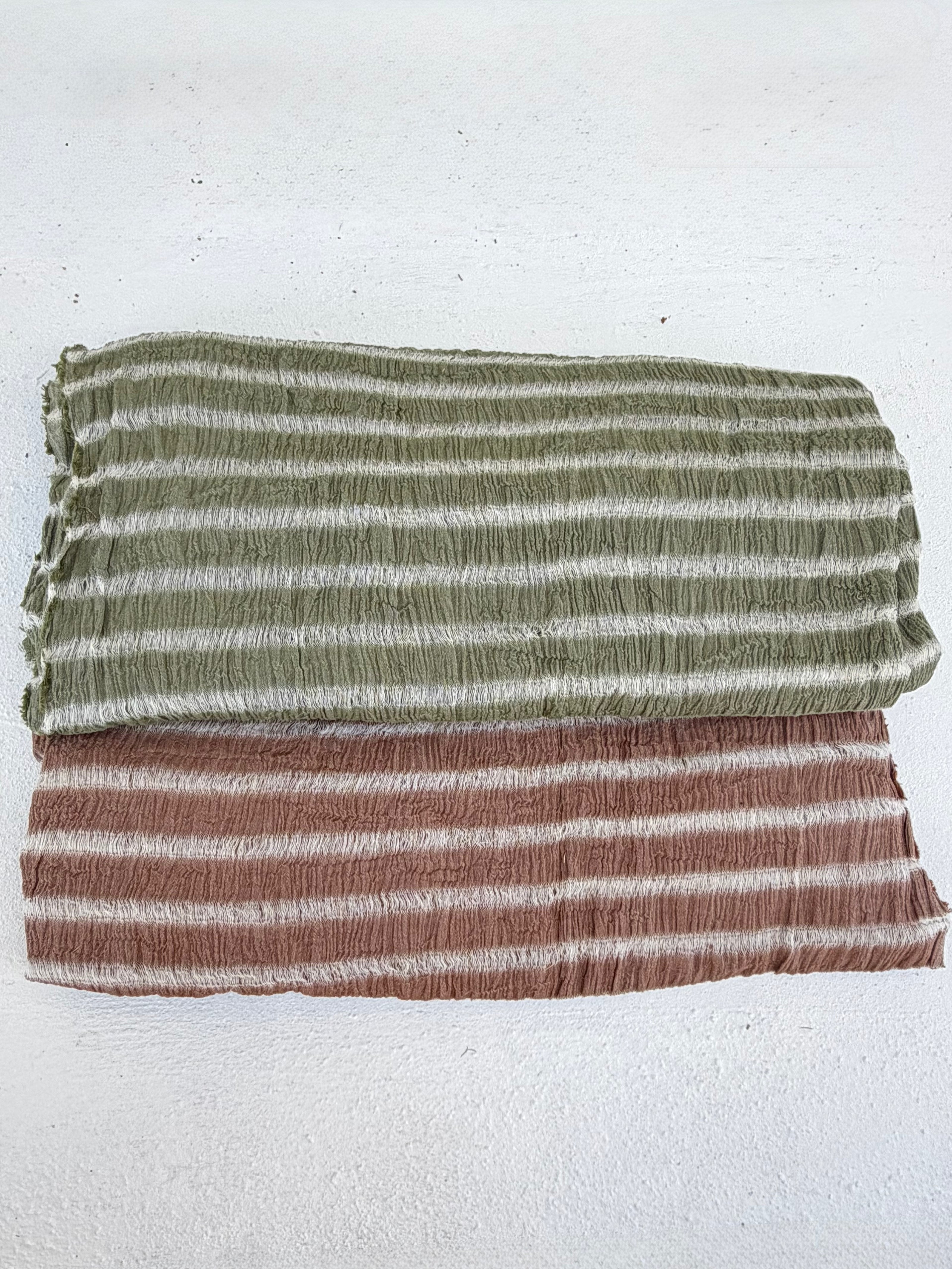 Premium Handwoven Loose Weave Crinkle Cotton Fabric | Resort Wear Textile