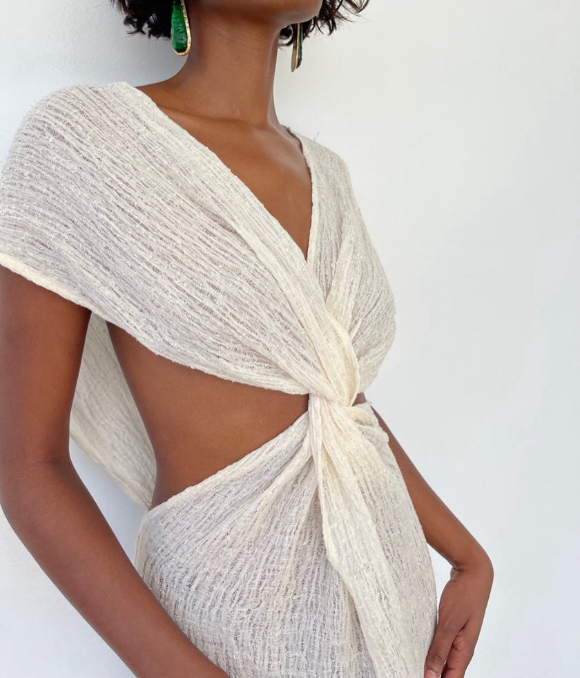 Metre Keten Kumaş, Organik Pamuklu Kumaş, Dokulu El Dokuma Yarı Şeffaf Doğal Kumaşlar/ Ağartılmamış, Fildişi Beyazı.