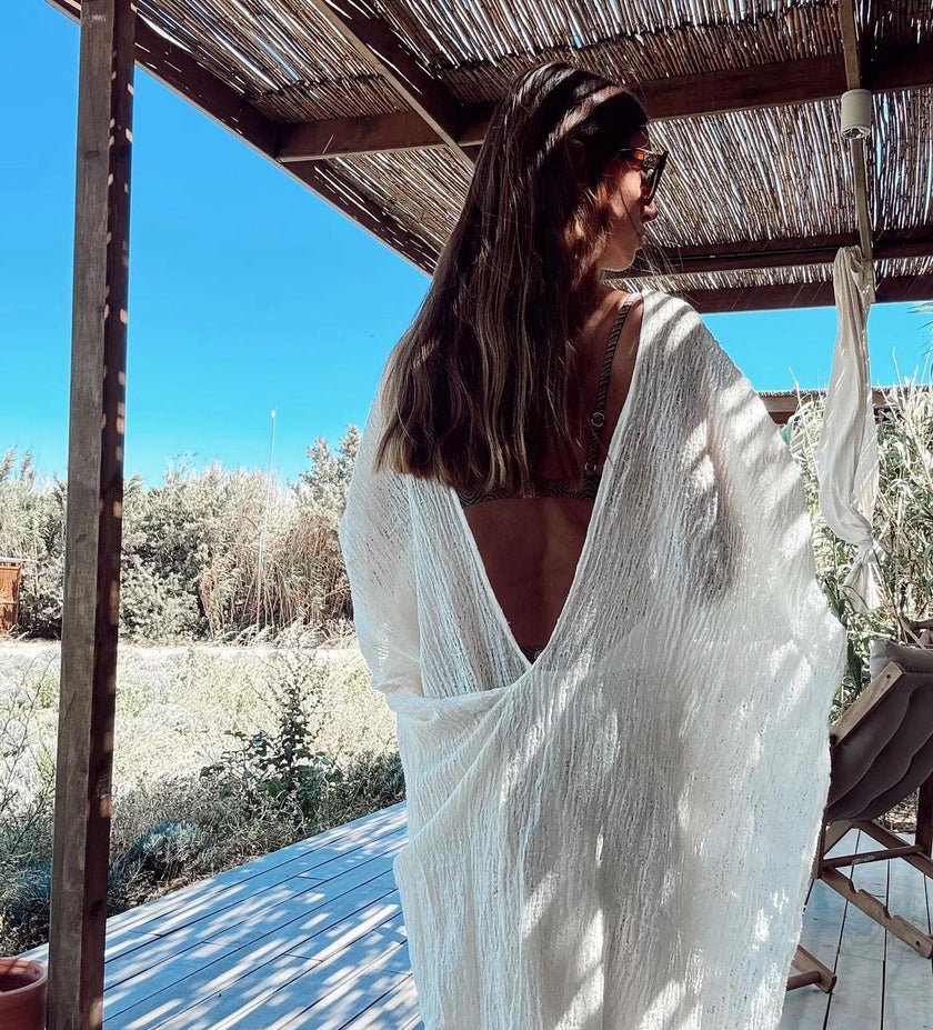 Metre Keten Kumaş, Organik Pamuklu Kumaş, Dokulu El Dokuma Yarı Şeffaf Doğal Kumaşlar/ Ağartılmamış, Fildişi Beyazı.