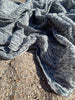 Bluish Gray Linen Fabric By The Yard Textured Handloom Semi-Sheer Natural Fabrics.