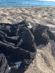 Black Textured Linen Fabric By The Yard Natural Fabrics.