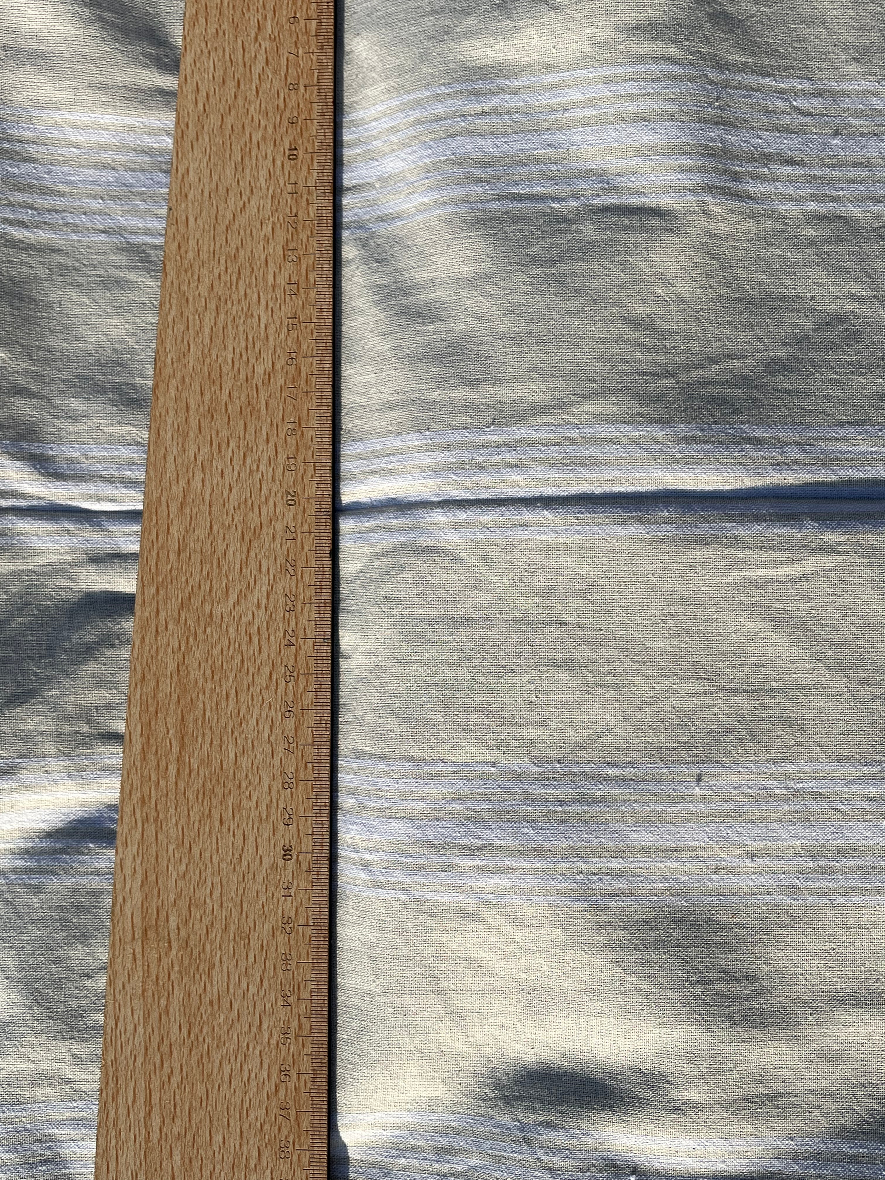 Soft Fluid Wide Striped Mid Weight Softened Linen Cotton Fabric By The Yard