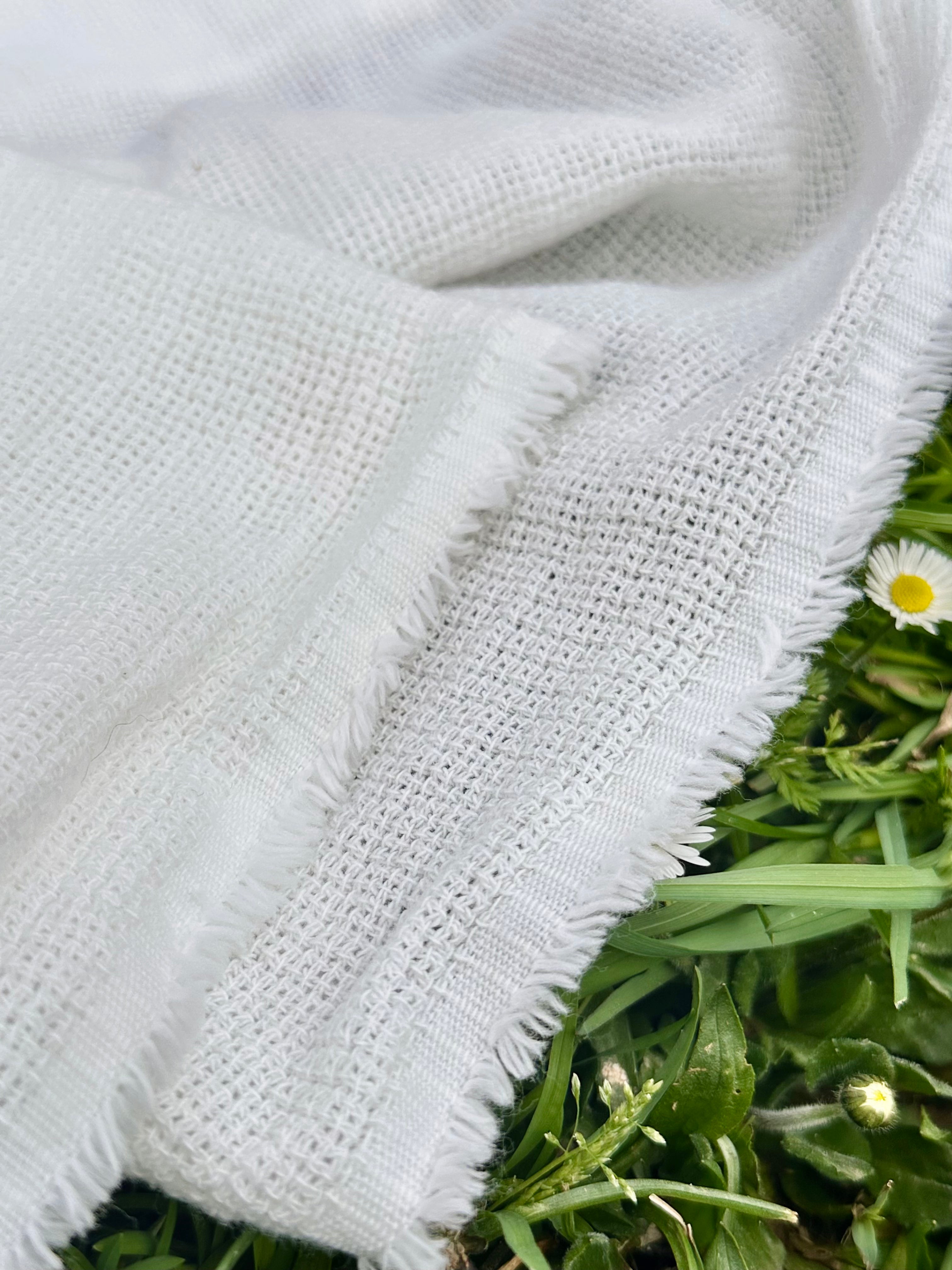Organic Cotton Washed Softened Etamine Fabric.