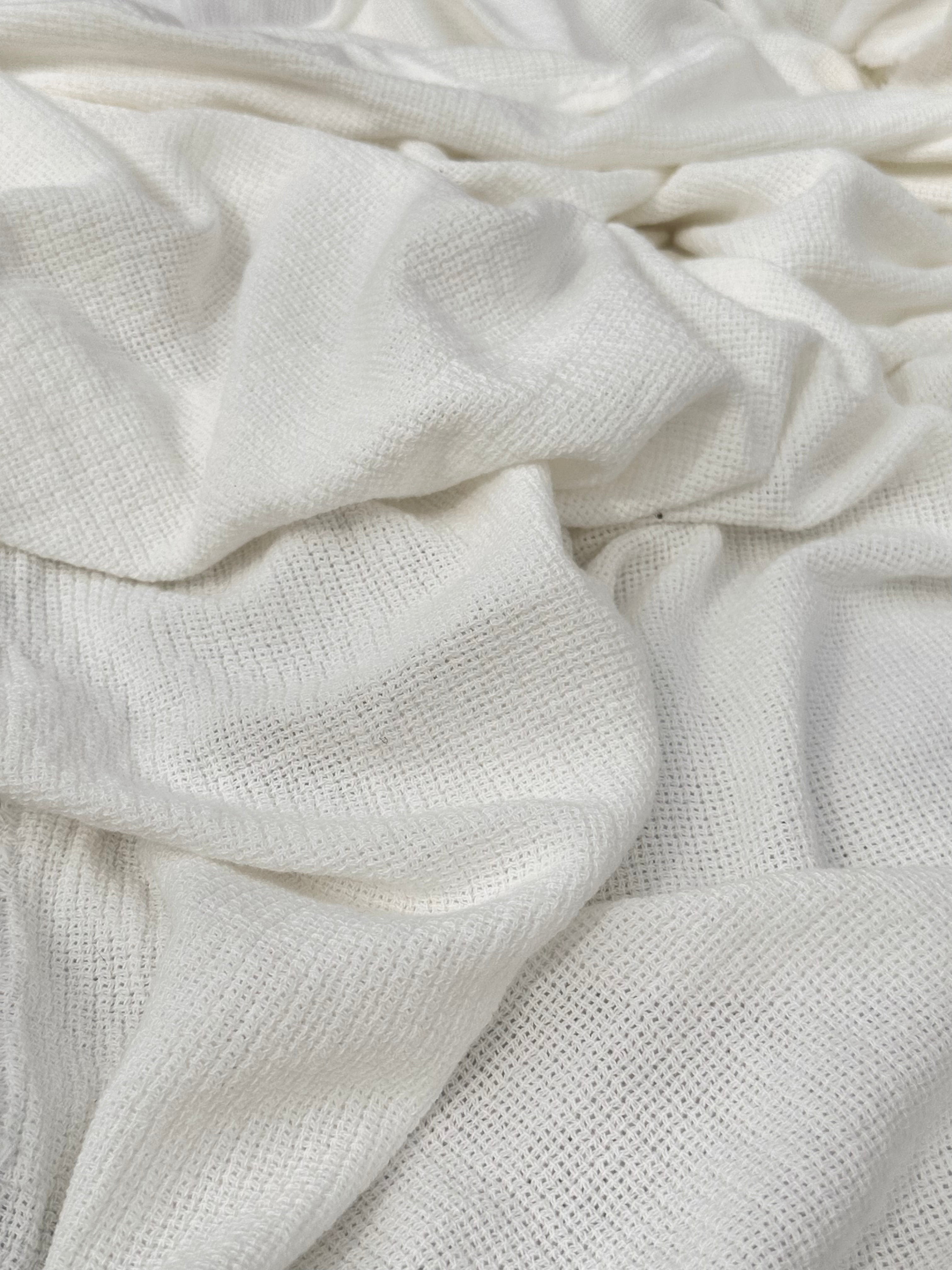 Organic Cotton Washed Softened Etamine Fabric.