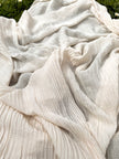 Gauze Organic Cotton, Cheesecloth Fabric By The Yard. Black - Undyed.