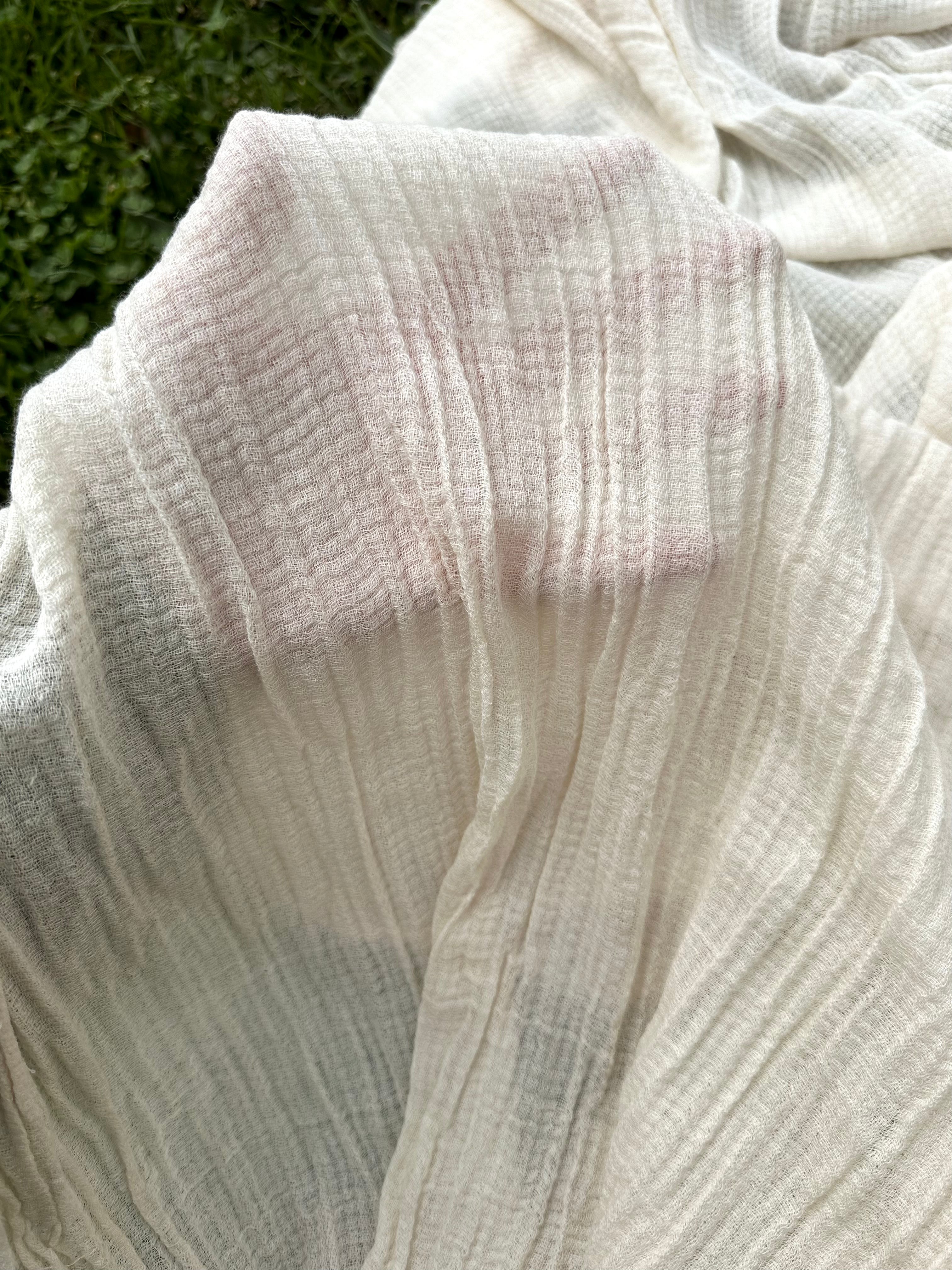 Gauze Organic Cotton, Cheesecloth Fabric By The Yard. Black - Undyed.