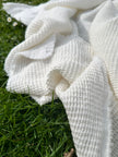 Softened Organic Cotton Waffle Fabric By The Yard.