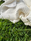 Softened Organic Cotton Waffle Fabric By The Yard.