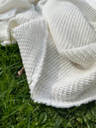 Softened Organic Cotton Waffle Fabric By The Yard.
