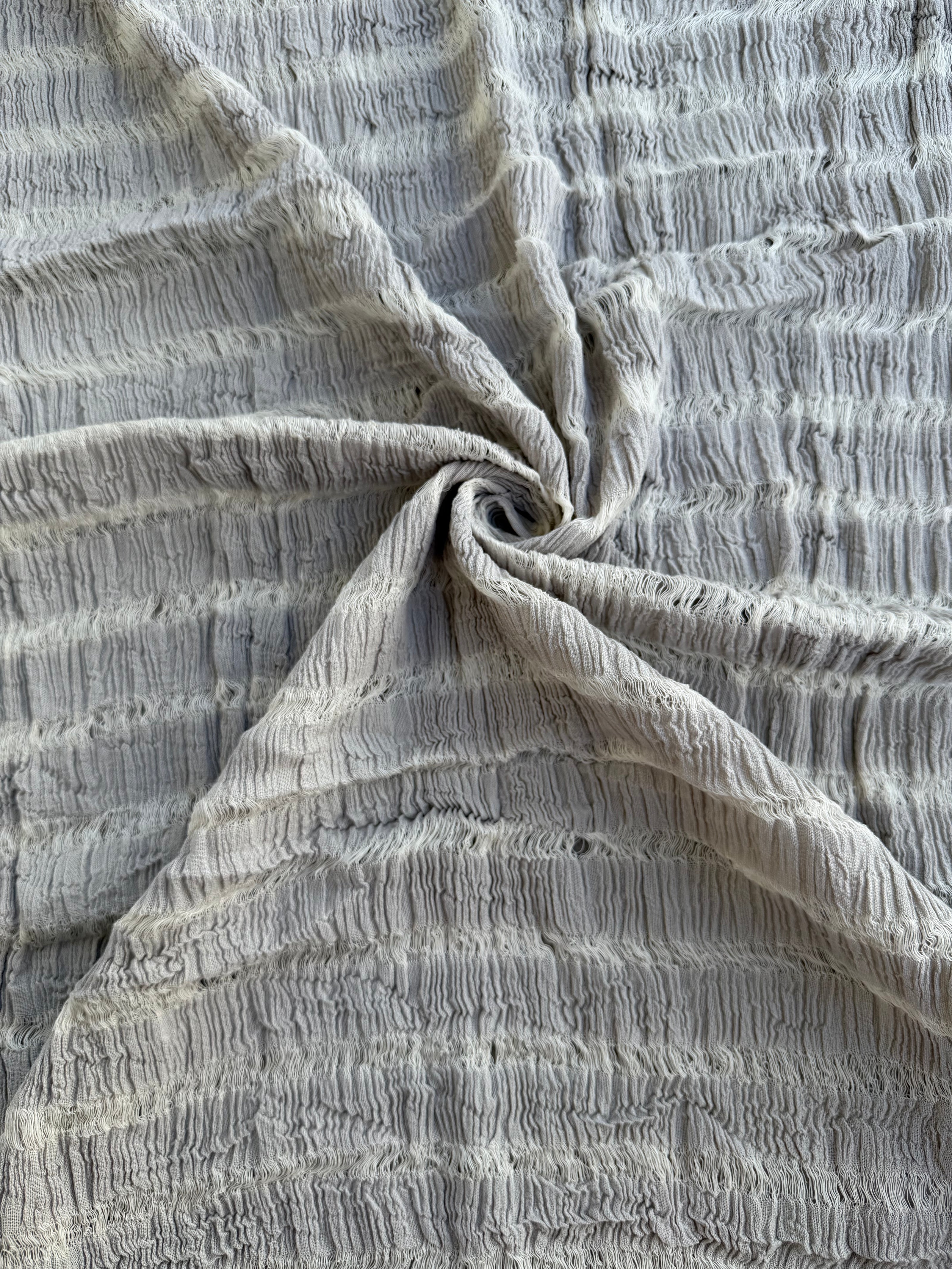 Premium Handwoven Loose Weave Crinkle Cotton Fabric | Resort Wear Textile