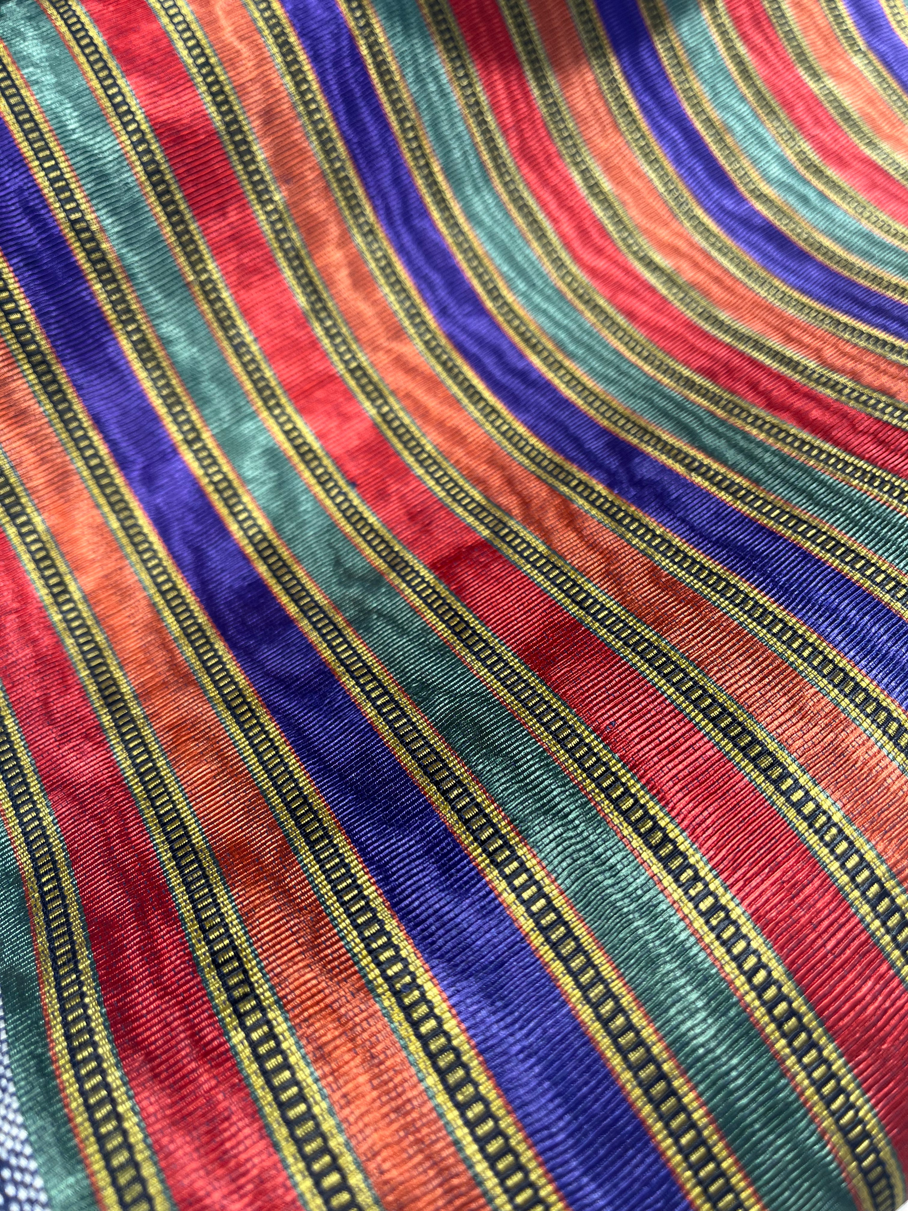 Striped Pattern Moiré Fabric By The Yard – Luxurious Silk For Interior ...