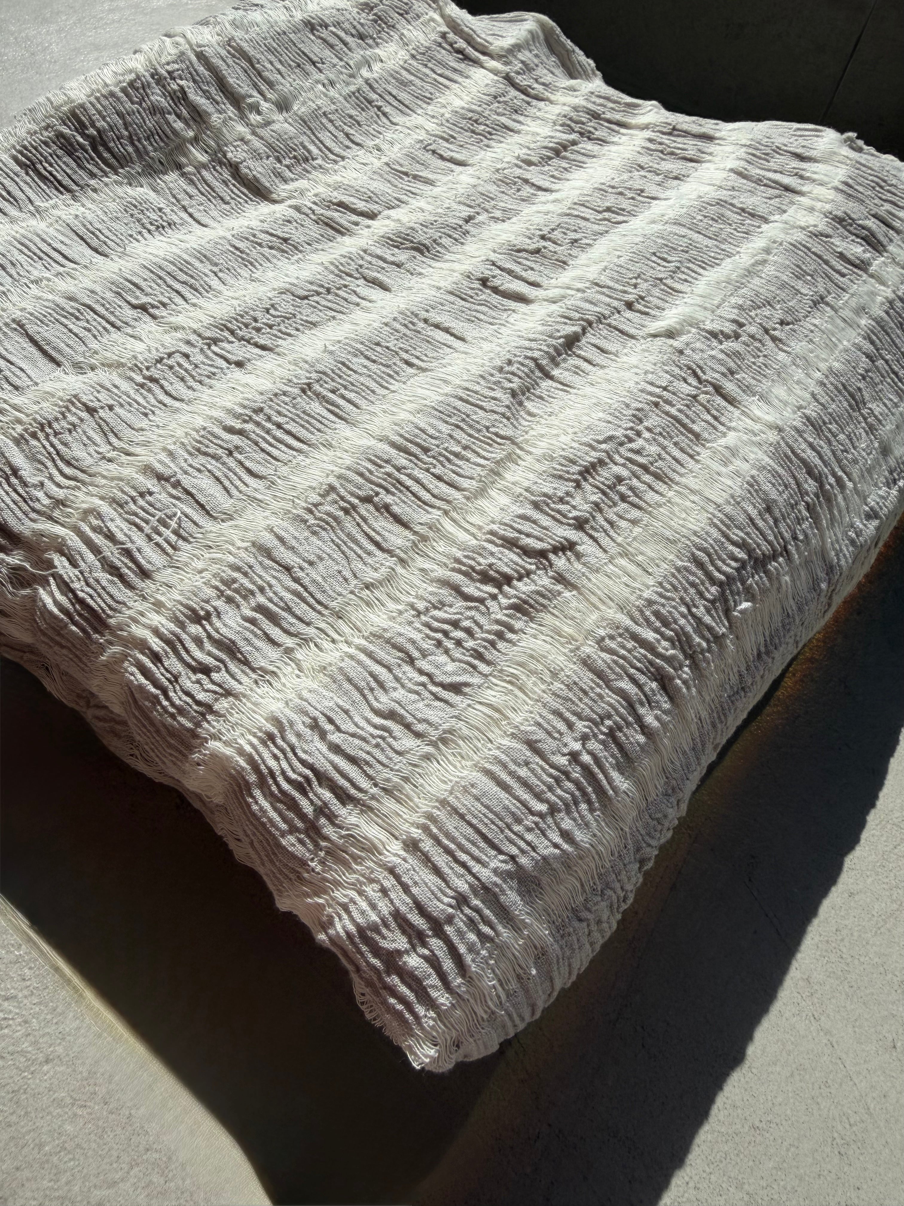 Premium Handwoven Loose Weave Crinkle Cotton Fabric | Resort Wear Textile