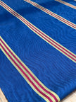 Navy Blue With Striped Pattern Moiré Fabric By The Yard – Luxurious Silk  For Interior Design & Special Sewing Projects. / 24 inches - 60 cm Width