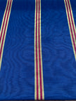 Navy Blue With Striped Pattern Moiré Fabric By The Yard – Luxurious Silk  For Interior Design & Special Sewing Projects. / 24 inches - 60 cm Width