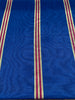 Navy Blue With Striped Pattern Moiré Fabric By The Yard – Luxurious Silk  For Interior Design & Special Sewing Projects. / 24 inches - 60 cm Width