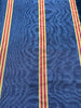 Navy Blue With Striped Pattern Moiré Fabric By The Yard – Luxurious Silk  For Interior Design & Special Sewing Projects. / 24 inches - 60 cm Width
