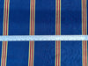 Navy Blue With Striped Pattern Moiré Fabric By The Yard – Luxurious Silk  For Interior Design & Special Sewing Projects. / 24 inches - 60 cm Width