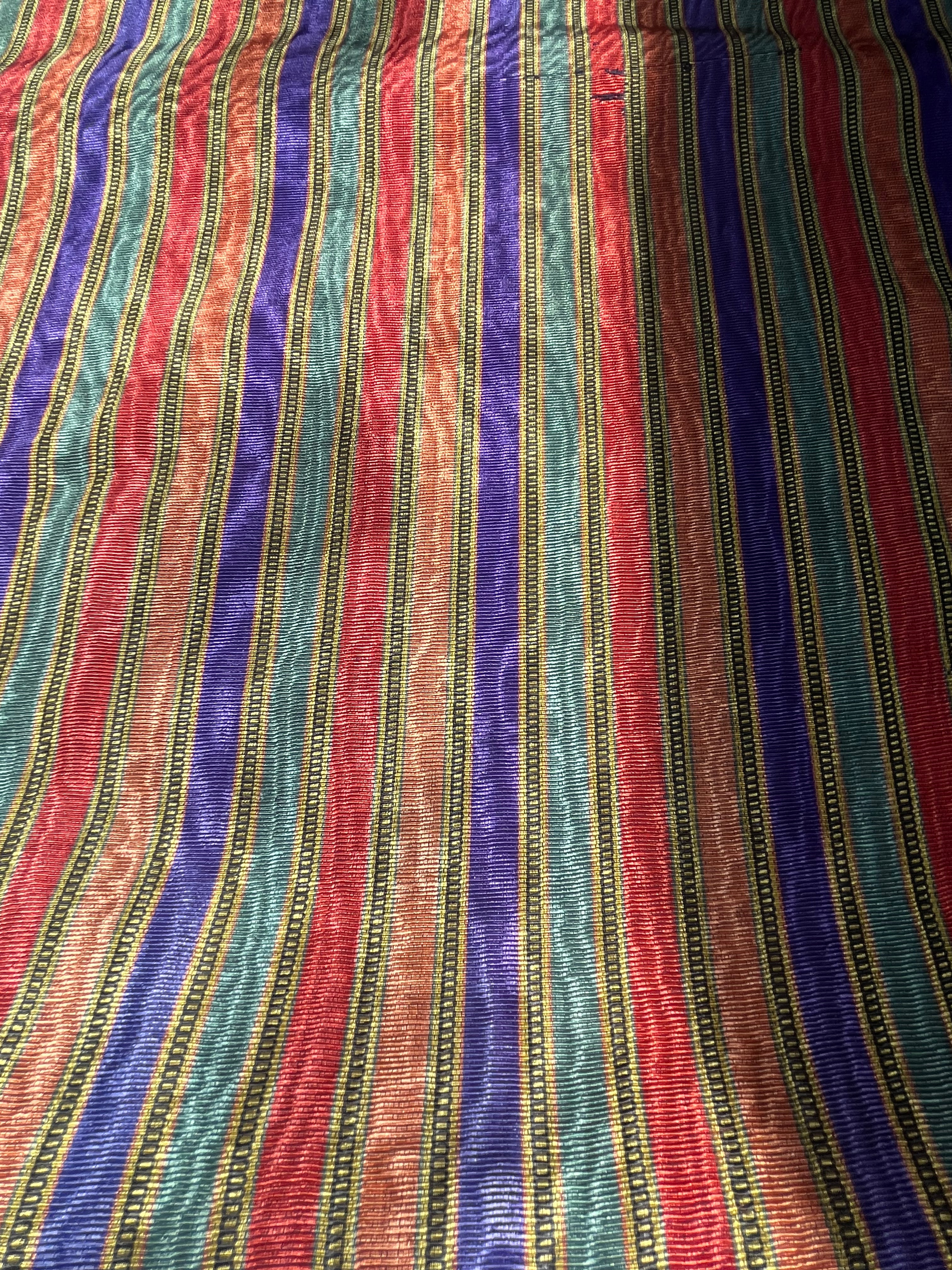 Striped Pattern Moiré Fabric By The Yard – Luxurious Silk For Interior ...